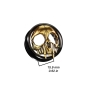Preview: Gold Skull Head Black PVD