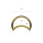 Mobile Preview: Crescent Hinged Segment Hoop Rings