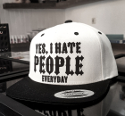 Snapback Cap - Yes, I Hate People - BlackWhite